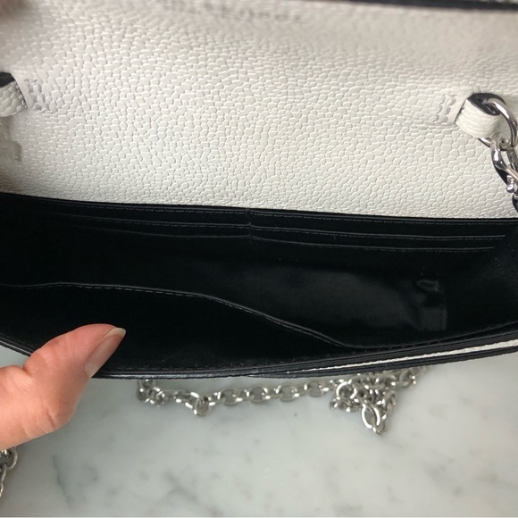 Henri Bendel White Leather Crossbody Handbag with Silver Details - Picture 11 of 15